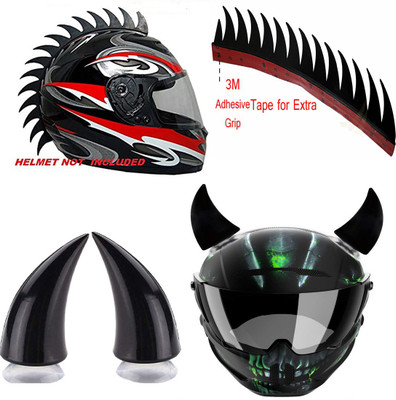 RawatZ Helmet Mohawk for Bike(Black)