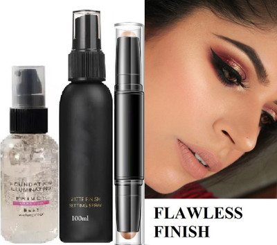 GFSU BEST MAKEUP FIXER SPRAY AND PRIMER COMBO EVER DAILY USE ABLE MAKEUP COMBO(3 Items in the set)