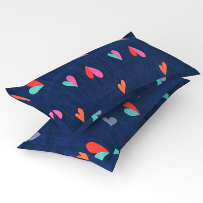 Gharsaaz Polycotton Pillows Cover(43 cm*67 cm, Pack of 2, Multicolor)