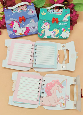 Tera13 unicorn A5 Diary ruled 50 Pages(Multicolor, Pack of 4)