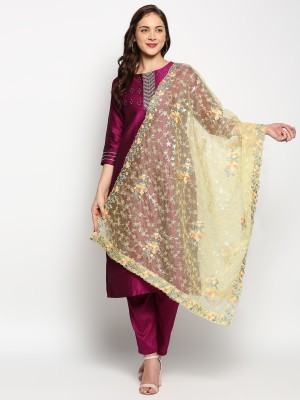 DUPATTA BAZAAR Organza Embroidered Women Dupatta