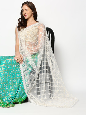 DUPATTA BAZAAR Net Embroidered Women Dupatta