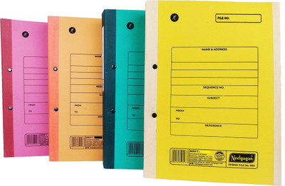 NEELGAGAN Spring File No.900 Cobra With Extra Spine Suitable for document (P-5) (26.0cm X 35.0cm)(Set Of 5, Multicolor)