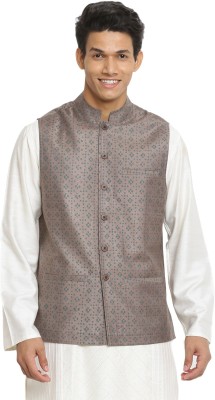 Fabindia Sleeveless Printed Men Jacket