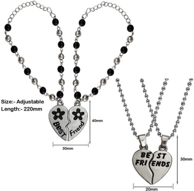 Sullery Metal Rhodium Black, Silver Jewellery Set(Pack of 1)