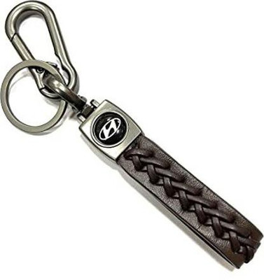 KYOP brown zig zag leather keychain Key Chain