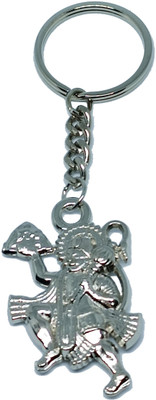 kd collections Hanuman Metal Keychain Keyring Silver Color Key Chain