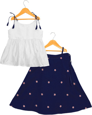 Anneca Baby Girls Party(Festive) Choli Skirt(White)