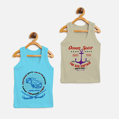 Neeba Vest For Baby Boys Cotton Blend(Multicolor, Pack of 2)