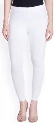 Lyra Ankle Length  Western Wear Legging(White, Solid)