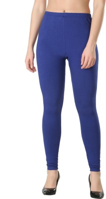 Ayvina Churidar Length Western Wear Legging(Blue, Solid)