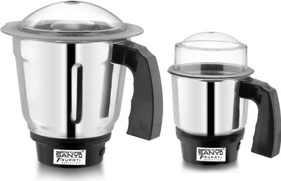 Masterclass Sanyo Heavy Dry Jar and Chutney Jar for Mixer Grinder 350ML & 700ML Steel with Handle Mixer Juicer Jar(700 ml)