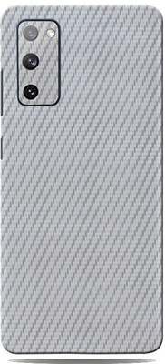 BUGGU Silver Carbon Fiber For Samsung Galaxy S20 FE 5G Skin Guard, Samsung S20 FE 5G Mobile Skin(Silver Carbon Fiber Skin With High Matte Finish.)