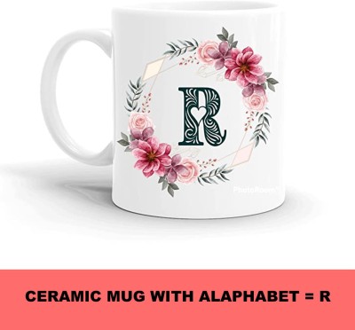 Mdf Gifts World F2 Alphabet “R” Letter. Ceramic Coffee Mug(300 ml)