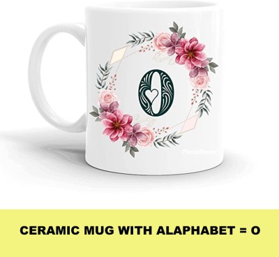 Mdf Gifts World F2 Alphabet “O” Letter. Ceramic Coffee Mug(300 ml)