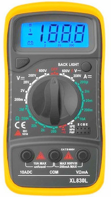 GoodsBazaar MAS830L Series Electric Testing Meter Measuring Instrument Hand Tool Power Tester Digital Multimeter(Yellow, Black 2000 Counts)