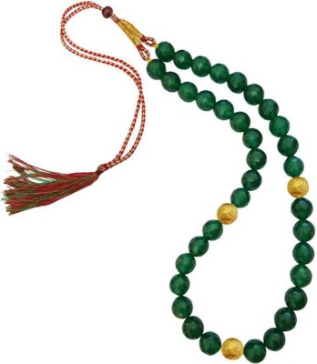 Beaded Handcrafted Micro Gold Beaded Quartz and Green Agate Stone Necklace Onyx Gold-plated Plated Stone Necklace