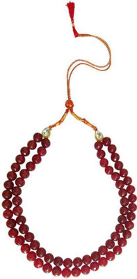 Beaded Stunning 2-Layer Red Agate and Quartz Necklace - Handcrafted with Genuine Stone Onyx Gold-plated Plated Stone Necklace