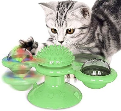 Rvpaws Cat Toys Ball Funny Toy with Suction Cup Portable Plastic Fetch Toy For Cat