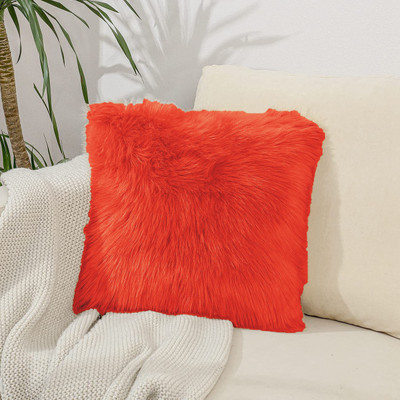 PICKKART Microfibre Solid Lumbar Pillow Pack of 1(Red)