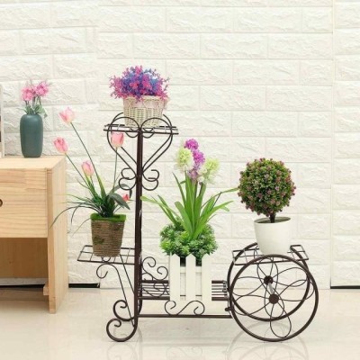 Flipkart SmartBuy Iron Four Tier Plant Stand Indoor And Outdoor Balcony & Terrace Without Pot and Plant Container Set(Metal)