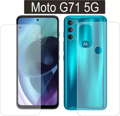 Prsky Front and Back Tempered Glass for Moto G71 5G(Pack of 2)