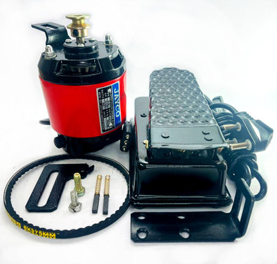 JAYCO Sewing Machine Motor ( COPPER WINDING ) with Heavy Quality Speed Regulator -RED- Electric Sewing Machine ( Built-in Stitches 100)