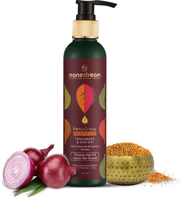 Manestream Fenugrow Anti Hairfall Ayurvedic Shampoo with Fenugreek & Onion|Paraben Free(250 ml)
