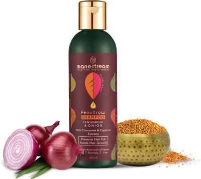 Manestream Fenugrow Anti Hairfall Ayurvedic Shampoo with Fenugreek & Onion|Paraben Free(100 ml)