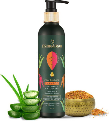 Manestream Fenurestore Shampoo, Repairs & Strengthens Damaged & Chemically Treated Hairs(250 ml)