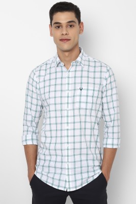 Allen Solly Men Checkered Casual Green Shirt