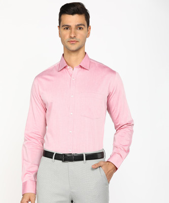 PARK AVENUE Men Solid Formal Red Shirt