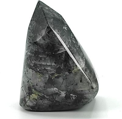 Plus Value Natural Black Tourmaline Stone for Protection Polished Asymmetrical Crystal Stone(Black 152 g)