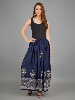 SHREE SHYAM FASHION Printed Women Flared Blue Skirt