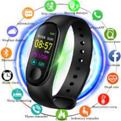 Clairbell QDA_159S M3 Smart Watch Smartwatch(Black Strap, Free)