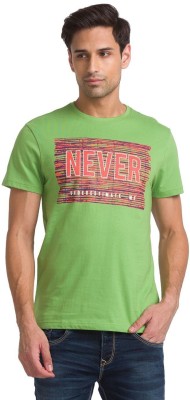 Globus Printed Men Round Neck Green T-Shirt