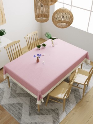 Casanest Solid 8 Seater Table Cover(Pink, PVC)