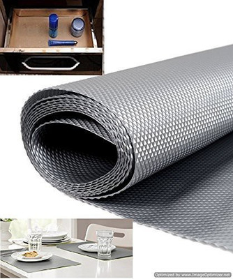 Wonder Work Rectangular Pack of 1 Table Placemat(Grey, PVC)