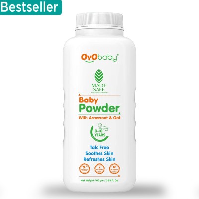 Oyo Baby Baby Talc Free Natural Baby Powder with Vetiver & Olive Extracts, Natural, No Parabens, No Alcohol Baby Powder(100 g)