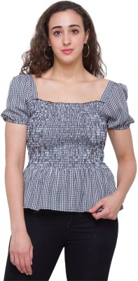 Globus Casual Checkered Women Multicolor Top