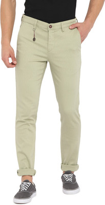 TURTLE Tapered Men Cream Trousers