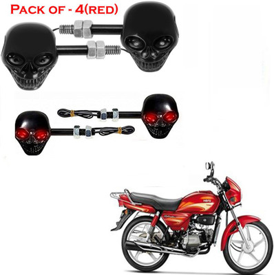 RawatZ Side LED Indicator Light for Hero Splendor Plus(Red)