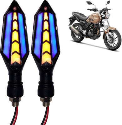 DvineAutoFashionZ Front, Rear LED Indicator Light for Hero Universal For Bike(Amber, Blue)