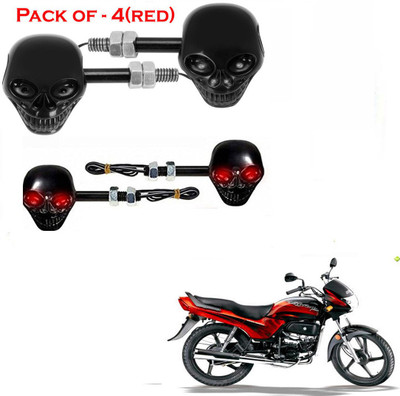 RawatZ Side LED Indicator Light for Hero Passion Plus(Red)