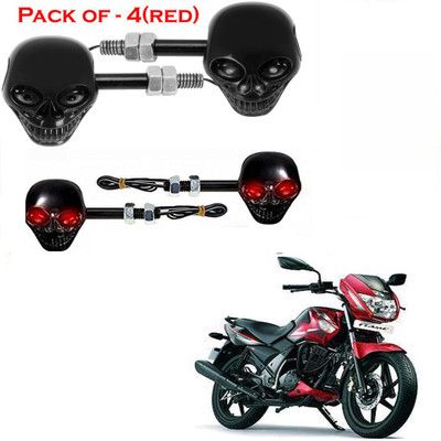 RawatZ Side LED Indicator Light for TVS Flame(Red)