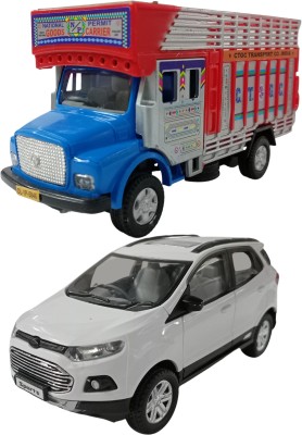 amisha gift gallery Combo of Pull Back Action EcoSport with Truck Model Toy Car for Kids and Boys (Color May Vary)(Multicolor, Pack of: 1)