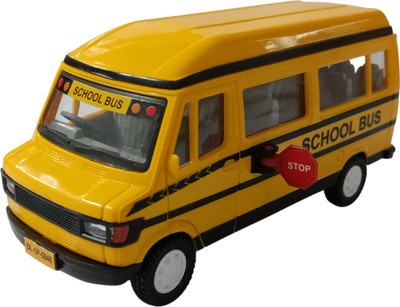 amisha gift gallery Pull Back Action School Bus Model Toy for Kids and Boys (Color May Vary)(Multicolor, Pack of: 1)