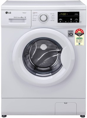 LG 8 kg Fully Automatic Front Load with In-built Heater White(FHM1408BDW)   Washing Machine  (LG)