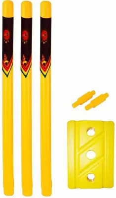 Medivedas T20 Special A Grade Pvc Plastic Cricket Stump Set, Wicket Set(Yellow)