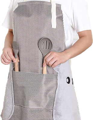 Spatlus Polyester Chef's Apron - Free Size(Brown, Single Piece)
